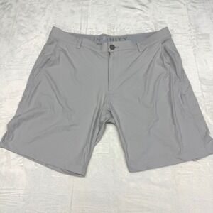 Infinity Linearflex Shorts Mens 38 Light Gray Performance Athletic Stretch Gym